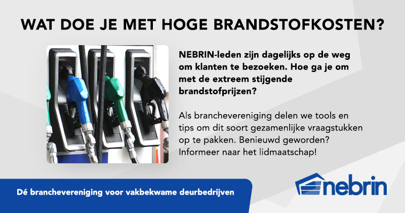 Hoe ga je om met de extreem hoge brandstofkosten?
Als branchevereniging delen we tools en tips met onze leden om dit soort vraagstukken gezamenlijk op te pakken. Benieuwd geworden? Informeer naar het lidmaatschap.

#brandstof #hoedan #samensterker #industrie #branchevereniging