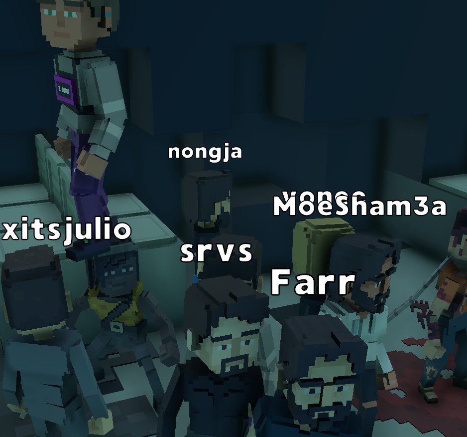 Byamba33's tweet photo. @TheSandboxGame I just participated in the daily #SandboxAlphaS2Contest for a chance to earn up to 1,000 $SAND! Day 4 - Find Michone &amp; her zombies. Check out my screenshot below! 👇 #SandboxAlphaS2 https://t.co/MsGyTgwAht