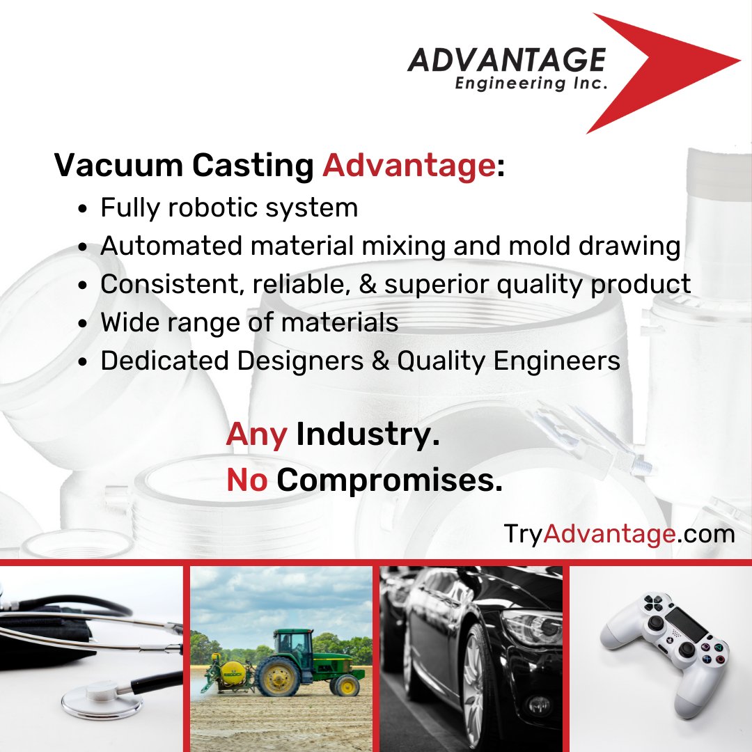 Advantage Engineering Inc (@advanengineer) on Twitter photo <a href="/AdvanEngineer/">Advantage Engineering Inc</a> has decades of experience w/ #UrethaneCasting across all industries - #MedicalDevices, #Automotive, #ConsumerGoods, #Agriculture & more.
Quite handy for #Prototyping too.
We can help you build great products!
hubs.la/Q015nwQ70
#VacuumCasting #Production <a href="/AdvanEngineer/">Advantage Engineering Inc</a> has decades of experience w/ #UrethaneCasting across all industries - #MedicalDevices, #Automotive, #ConsumerGoods, #Agriculture & more.
Quite handy for #Prototyping too.
We can help you build great products!
hubs.la/Q015nwQ70
#VacuumCasting #Production