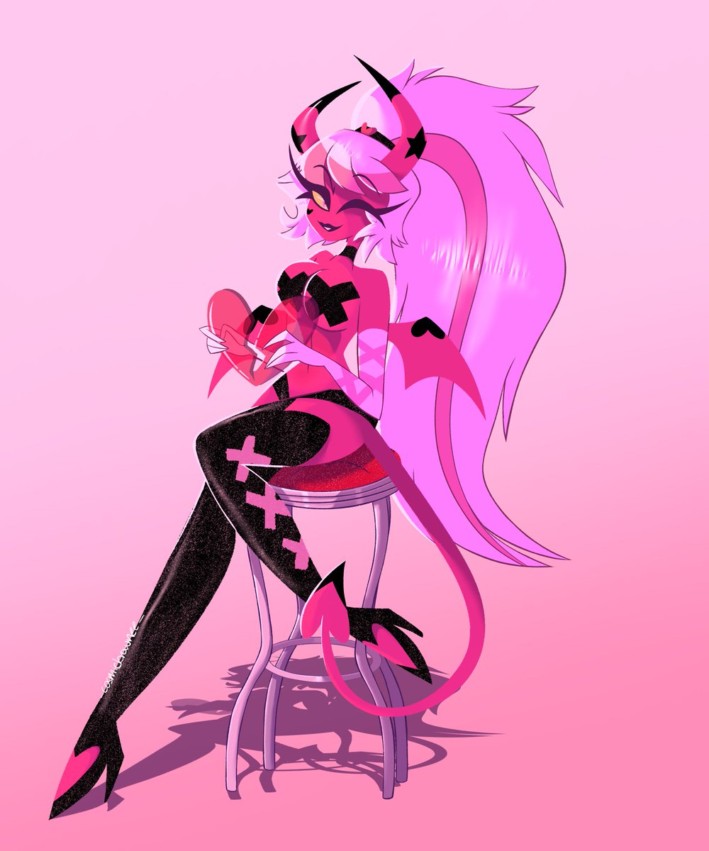 _cosmicbrownee_'s tweet photo. DTIYS entry for @leilooni_art 
💄✨❤️

#helluvaboss #helluvabossverosika #verosika #verosikamayday https://t.co/sLXIMq8B4Y