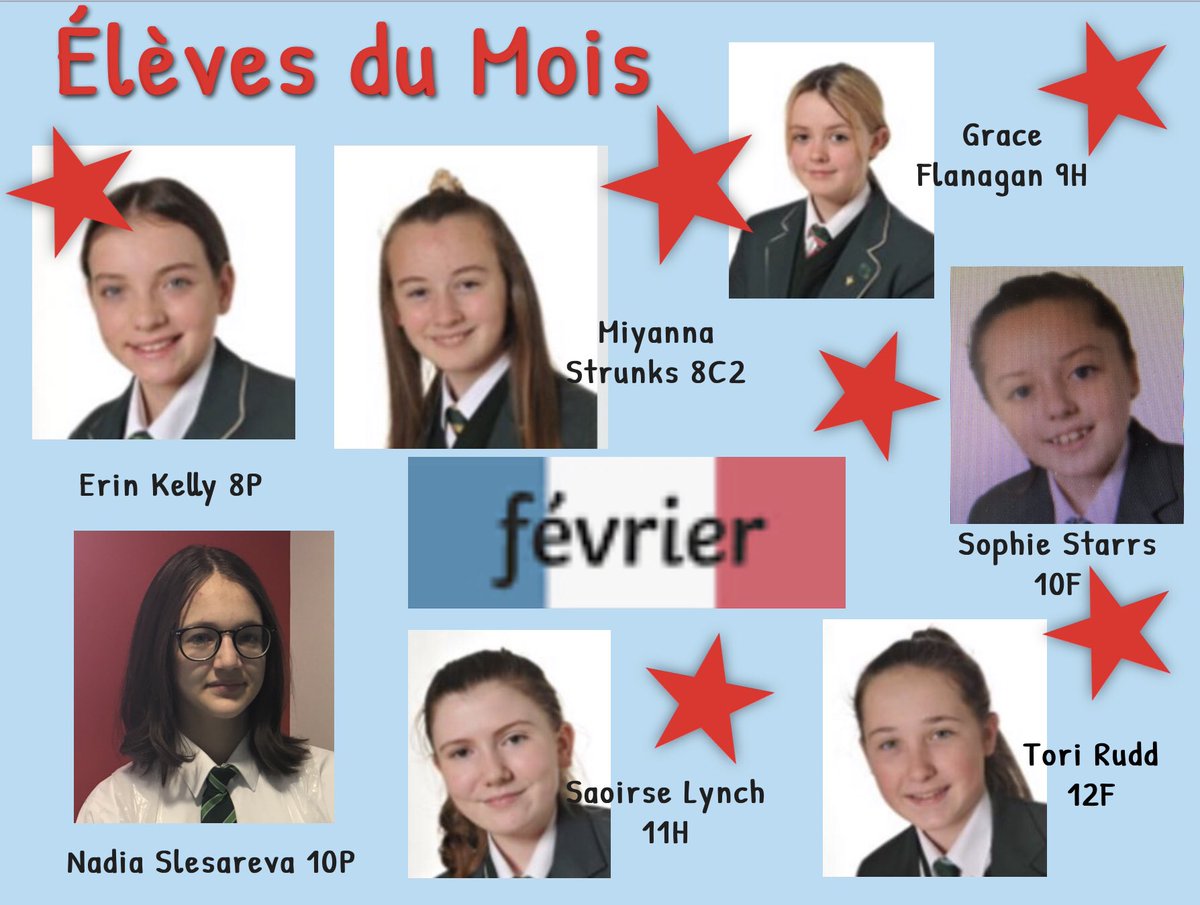 <a href="/LanguageStCs/">StCecilia'sLanguages</a> <a href="/StCeciliasDerry/">St. Cecilia’s College</a> 
Félicitations à nos Élèves du Mois! Continuez le bon travail! 🇫🇷
