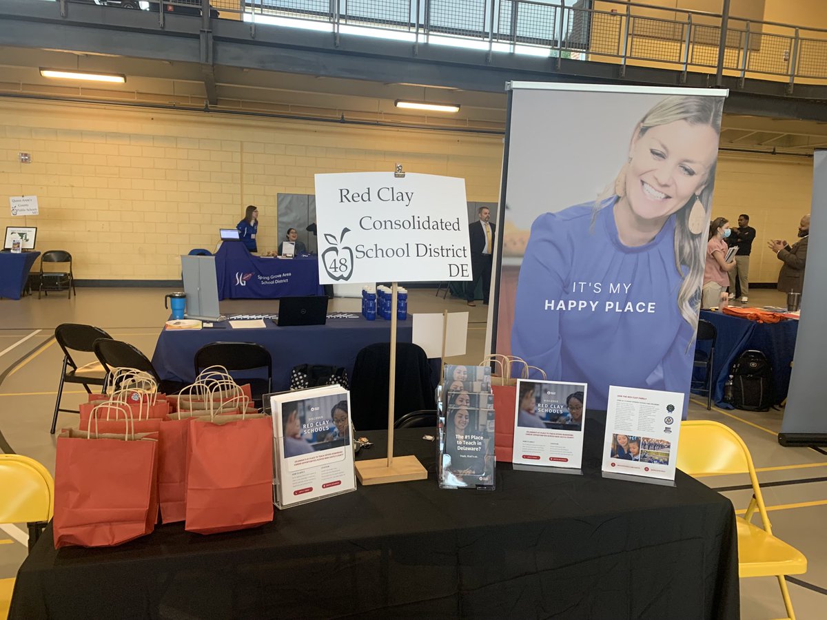 Millersville University teacher job fair! Recruiting new talent! Come join #teamredclay ⁦<a href="/RedClaySchools/">Red Clay Consolidated School District</a>⁩