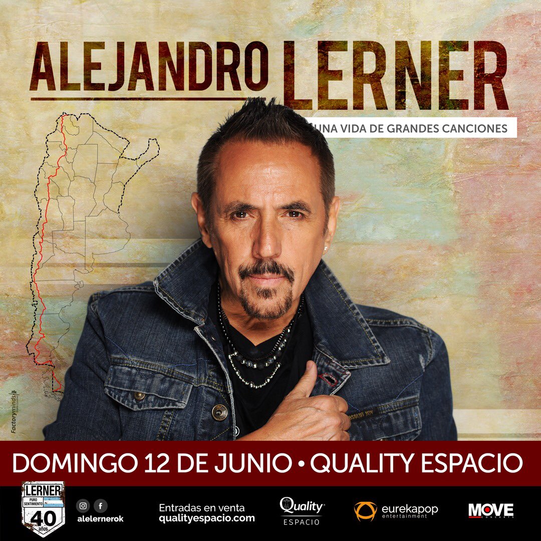alelernerok's tweet photo. Alejandro Lerner vuelve a #cordoba y te espera el 12 de junio en @qualityespacio
Tickets a la venta en #espacioquality y @TicketekAr
Una Vida de grandes canciones #40años
#cba
#alejandrolerner #purosentimiento
@eurekapop
@moveconcertsarg
@warnermusic
@WarnerMusicArg https://t.co/6GNHRMzUmu