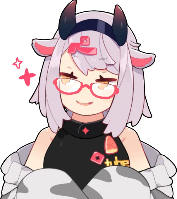 対あり♥ これは配信中にはなしていたいつかめうしのおじさんに眼鏡差分ができたら赤フレームがいいわね!のやつ 