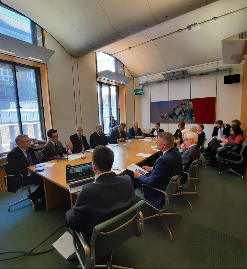 FalklandsRepUK's tweet photo. The Falkland Islands enjoy strong cross-party support in @UKParliament. It was great to see so many MPs and Peers attending the AGM of our All-Party Group this morning. Thank you to @DerekTwiggMP, Chair of the APPG, and all members for their continued support. #Falklands https://t.co/o8XdyIyhtQ