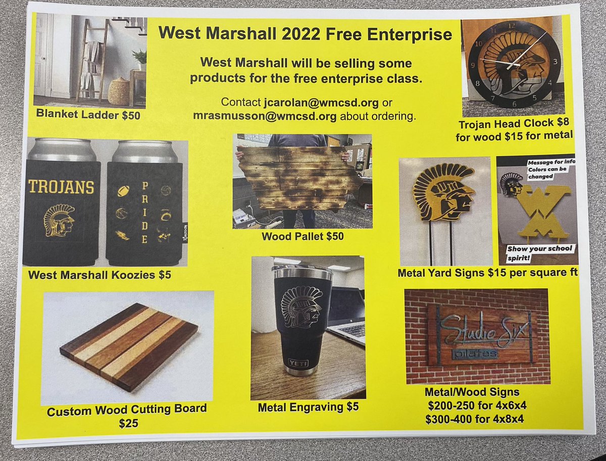 WMFreeEnt's tweet image. Here’s a reminder of our products! We’re taking orders online at: wmcsd.org/students/west-…