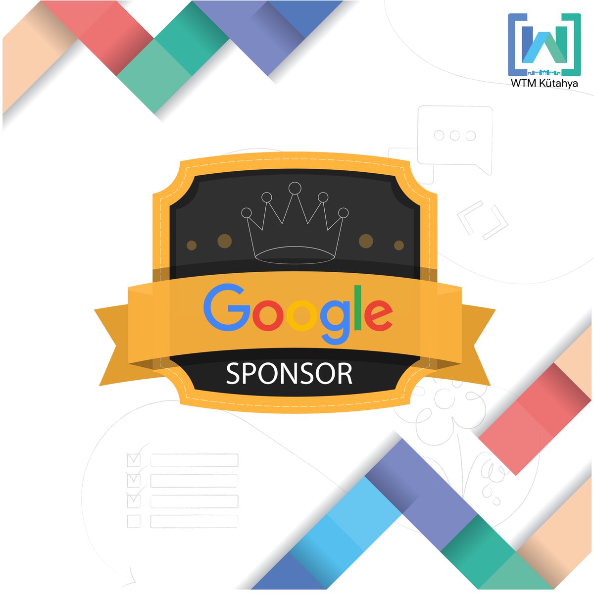 ✨ Etkinliğimiz de bizlere destek veren sponsorluk duyurularımıza başlıyoruz. 🥳 İlk sponsorumuz Google 🤩 Etkinliğimizde Ana Sponsor olarak destek veren Google Devs ekibine çok teşekkür ederiz.🏆