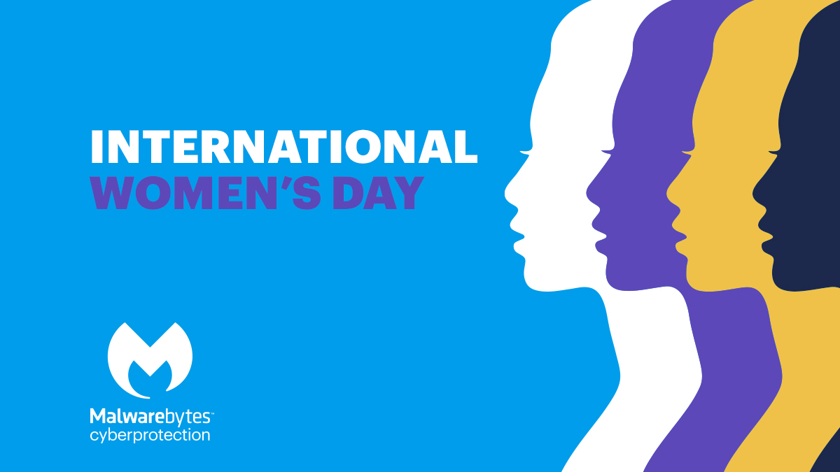 Malwarebytes's tweet photo. Happy #InternationalWomensDay! ๐
Our team celebrates what it means to be a woman in #technology, the importance of inclusion, and how we can all work to best support women moving forward. #IWD2022 #byteslyfe https://t.co/qXNNORU2HB