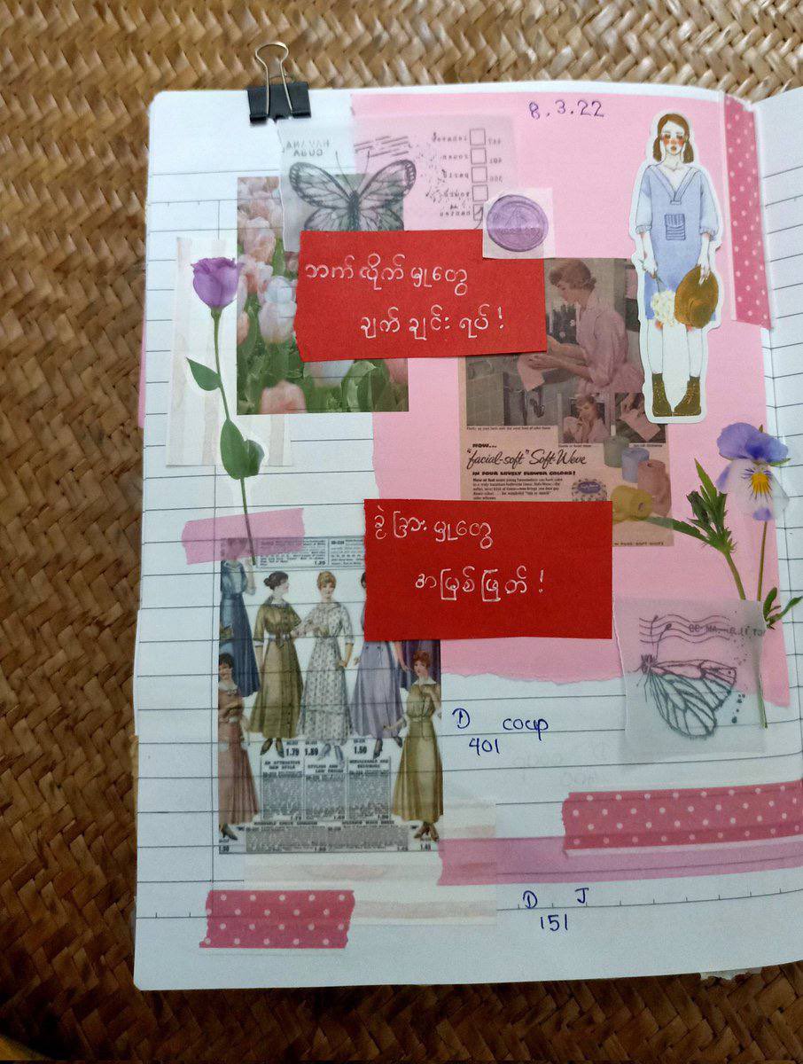 AnnaBae6104's tweet photo. On International Women Day, Never Cold blooded youth from Yangon staged a regular journaling strike to overthrow the Military Dictatorship. #WarCrimesOfJunta  #2022Mar8Coup  #WhatsHappeningInMyanmar https://t.co/rA0HTgwTFV