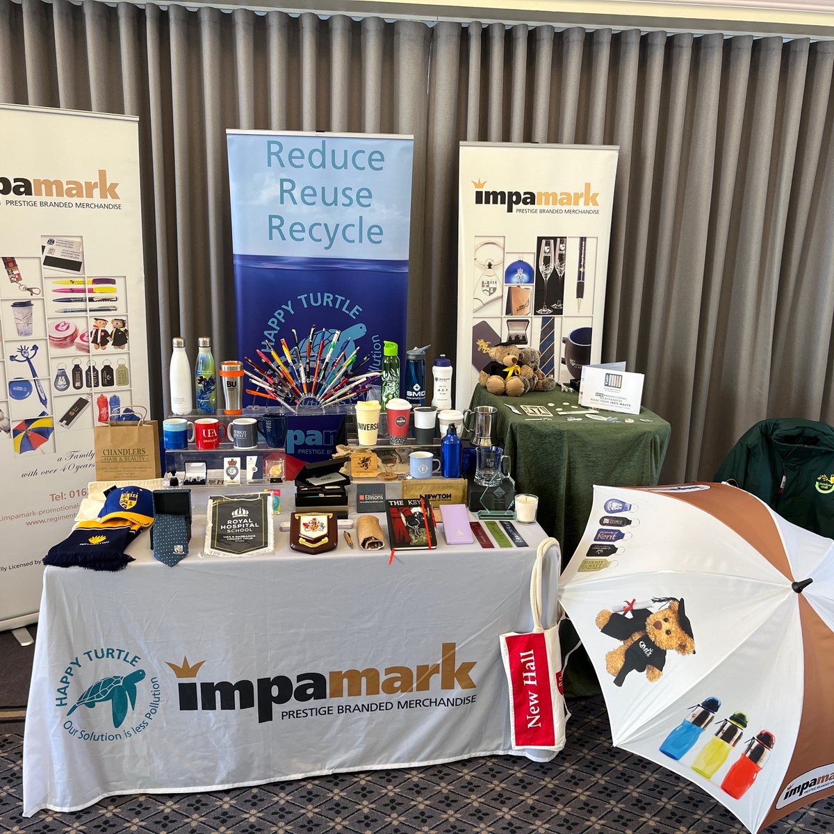 Impamark's tweet photo. Ian's had a fantastic day exhibiting at the @HMC_Org, @IDPE_Europe &amp; @AGBIS2 #SBPC2022 in London 🏫

Great to see some existing clients and meet some potential new customers!

#schoolmarketing #schoolmerchandise #schoolsdevelopment https://t.co/ZXk3E94F2p