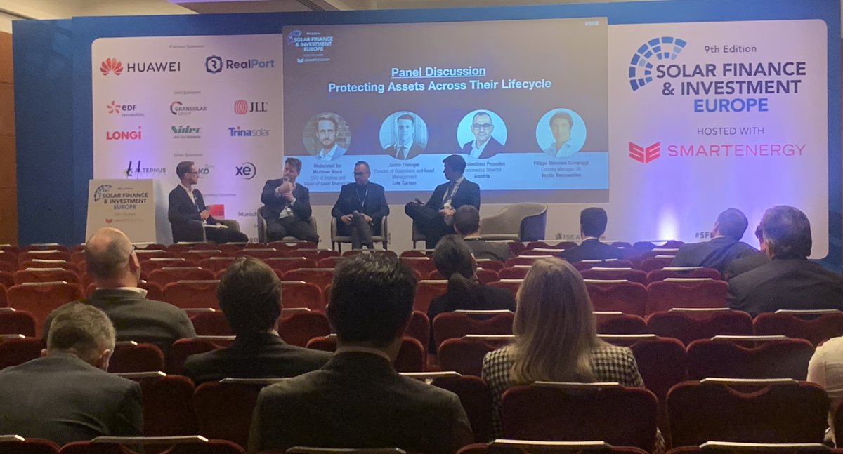 _SolarEnergy's tweet photo. Make your way to Stream 2 now for the Panel Discussion: Protecting Assets Across Their Lifecycle. Thank you to our wonderful speakers @solivus @LowCarbon_UK @Alectris @vectorenewables
#SolarFinance #solarppa #europeansolar #solarassetmanagement https://t.co/XA4XLVDH5f