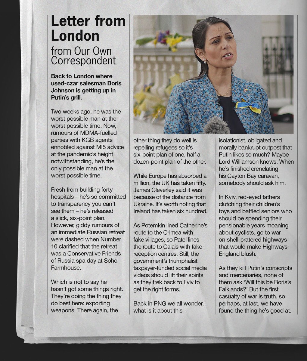 mrhenrymorris's tweet image. EXCLUSIVE - The Papua New Guinea Courier reflects on London&apos;s reaction to refugees.