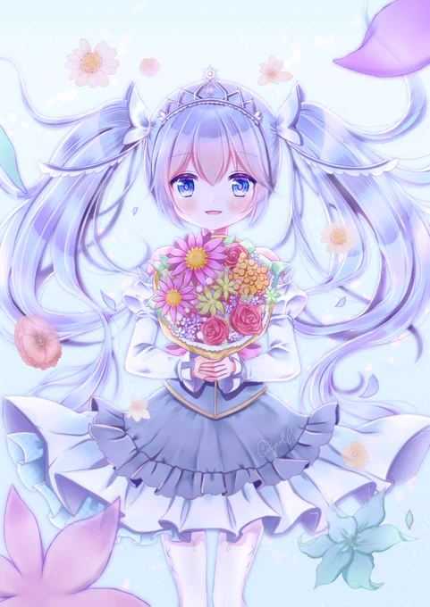 過去絵で便乗🙇 #ミクの日 