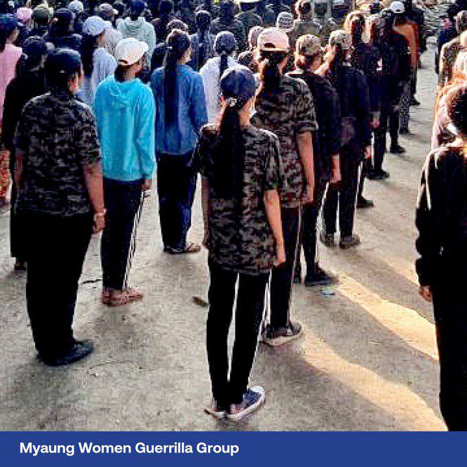 AnnaBae6104's tweet photo. More than a year after Myanmar’s coup, women are joining the ranks of armed anti-junta groups and assuming key posts, a trend they say is crucial to ending military rule and rebuilding a more equitable country.  #2022Mar8Coup  #WhatsHappeningInMyanmar https://t.co/iKbanlV8TT