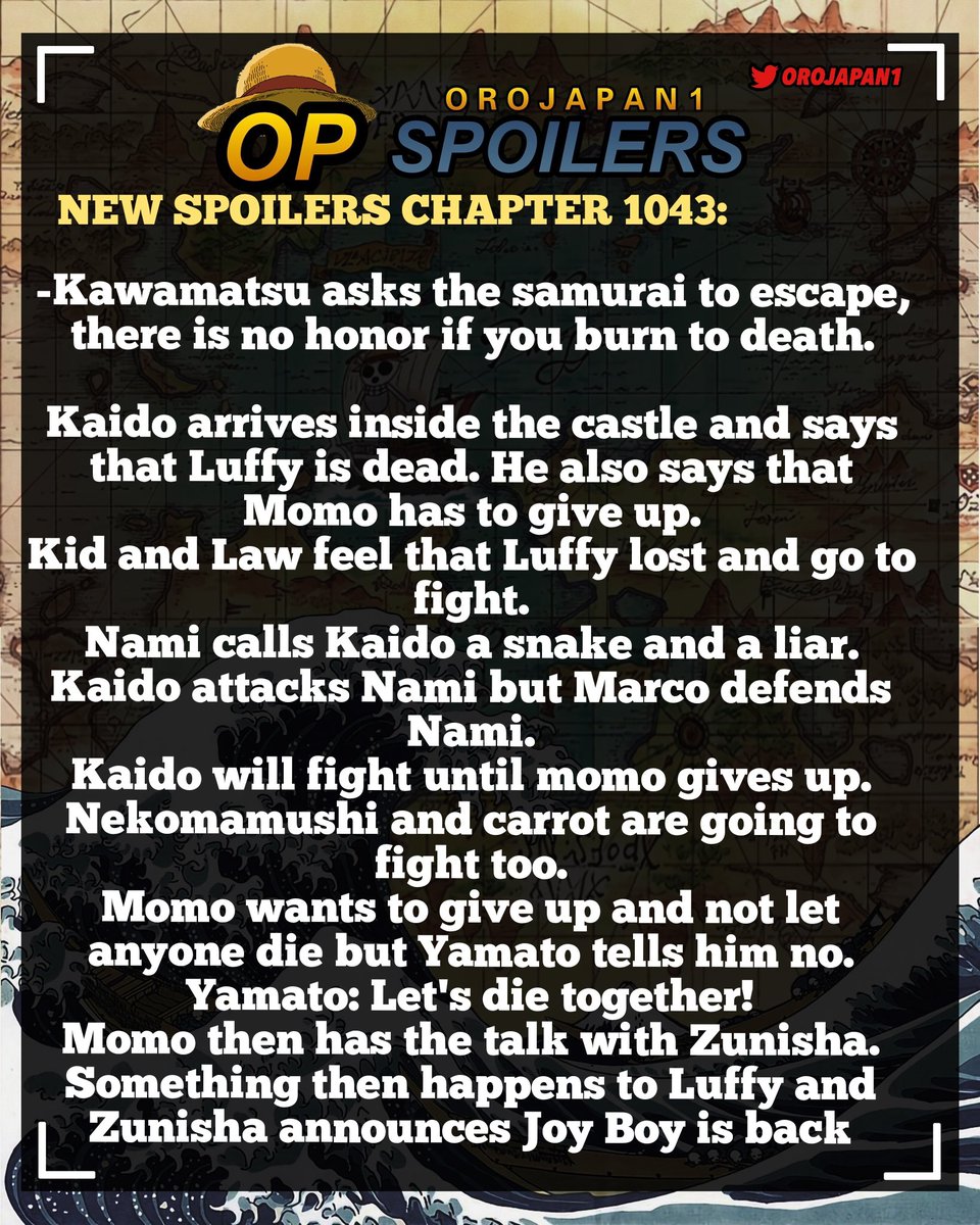 OROJAPAN on X: Chapter 1,045 early spoilers ! 🔥🔥 #ONEPIECE1045