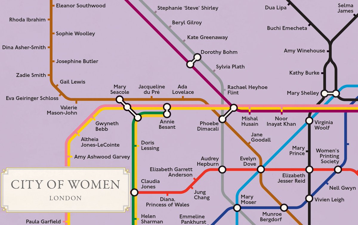 📣 Launching today on #InternationalWomensDay! @Sophwoolley features on the interactive City of Women London map which reimagines the Tube map, put together by @renireni @EmmaWatson & Rebecca Solnit. @TfL @haymarketbooks @CASAUCL @WOWisGlobal   
💫cityofwomenlondon.org💫