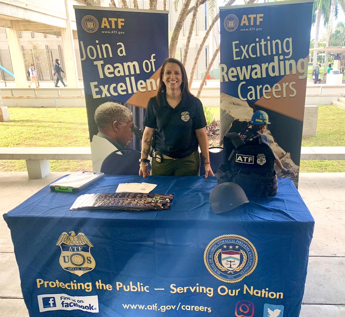 Calling all <a href="/MDCollege/">Miami Dade College</a> North Campus Sharks 🦈! Come visit <a href="/ATFMiami/">ATF Miami</a> &amp; our other partner agencies at our table during the Response &amp; Recovery For Critical Incidents in Florida Conference. We’ll be here until 2PM. Can’t make it? Email us at: RecruitMiami@atf.gov
