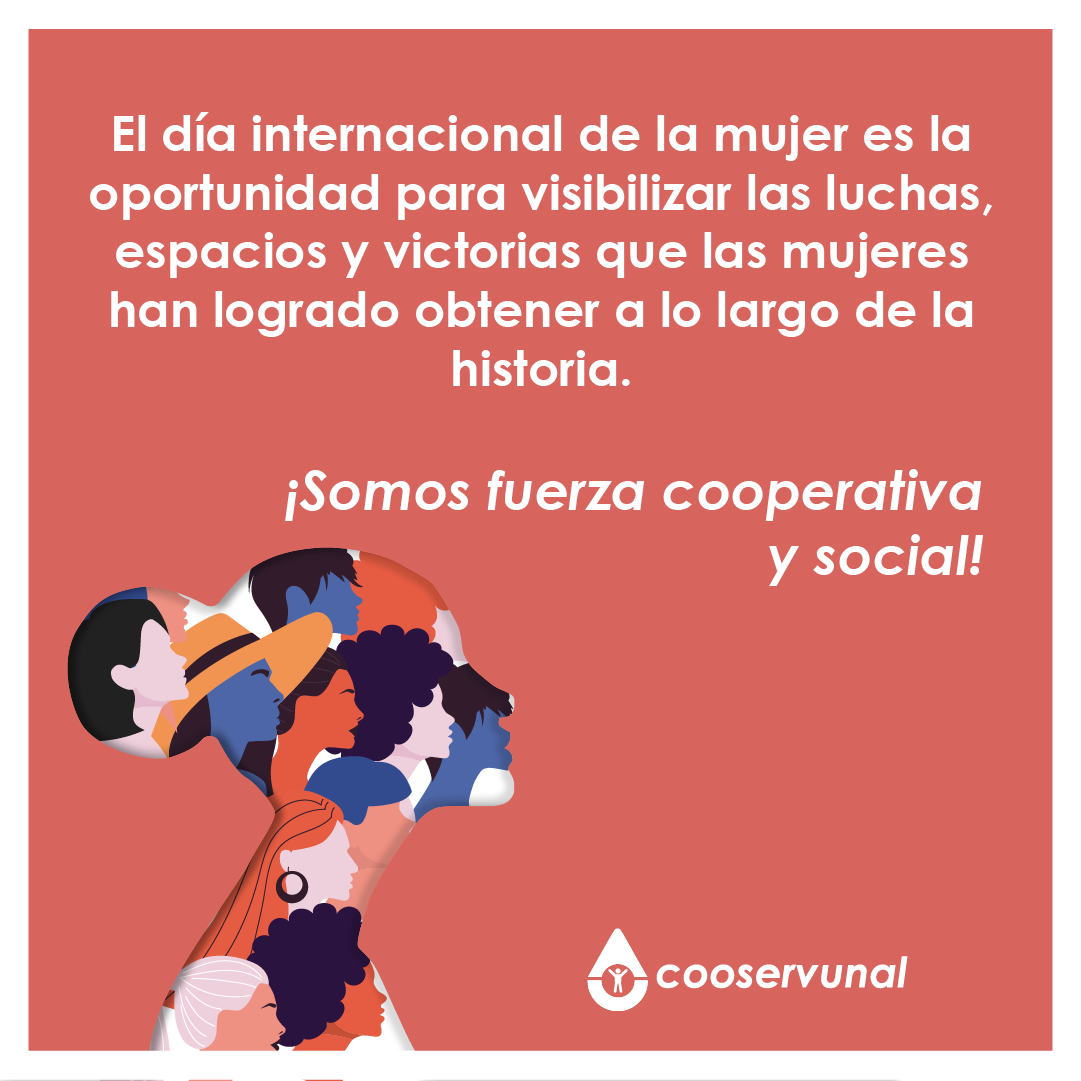 cooservunal's tweet photo. En Cooservunal conmemoramos este día y
las animamos a seguir construyendo esa realidad
juntas.
Desde el Cooperativismo trabajamos juntos por
empoderar a las mujeres.

#Cooservunal #Mujeres  #Diadelamujer #Diadelamujer2022 https://t.co/f1ngO5u0Yj