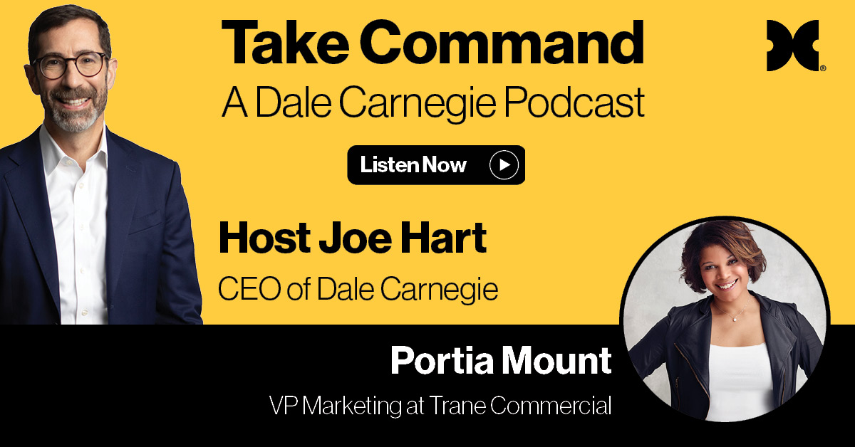 DaleCarnegie's tweet photo. Happy #InternationalWomensDay!
This week on #TakeCommandPodcast our CEO @Joesephkhart speaks with @PortiaMount, VP of Marketing at @Trane_Tech, host of #theManifista Podcast, a #TEDx speaker, and an author of books on women in leadership. Listen here: https://t.co/cVOGNt6MBC https://t.co/FMqGJCTgZ6