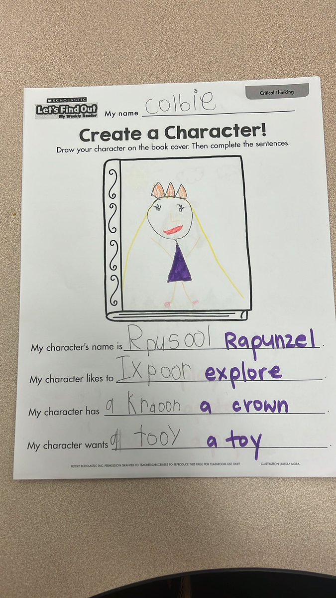 keishaehgreen's tweet photo. During writing center, students created their own character. #futureillustrator #futureauthor https://t.co/A701B9MLc7