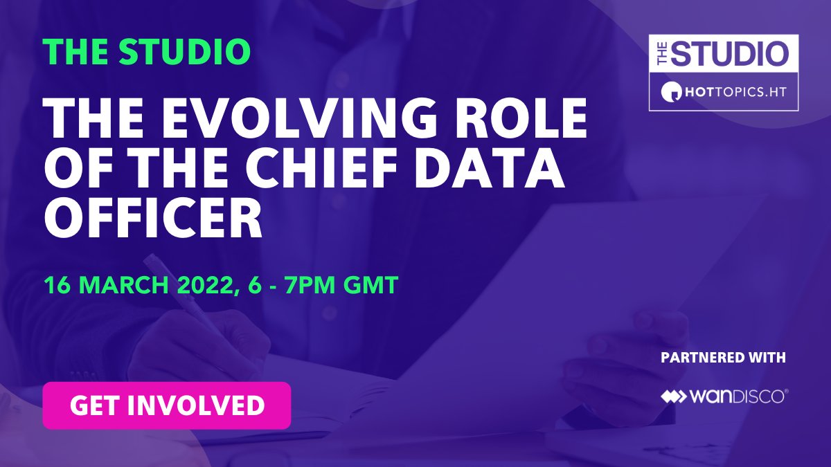 On the 16th of March at our seminal thought leadership event The Studio, technology leaders will be speaking on the roundtable The Evolving Role of the Chief Data Officer.

Speak at The Studio: thestudio.hottopics.ht/#appy-today