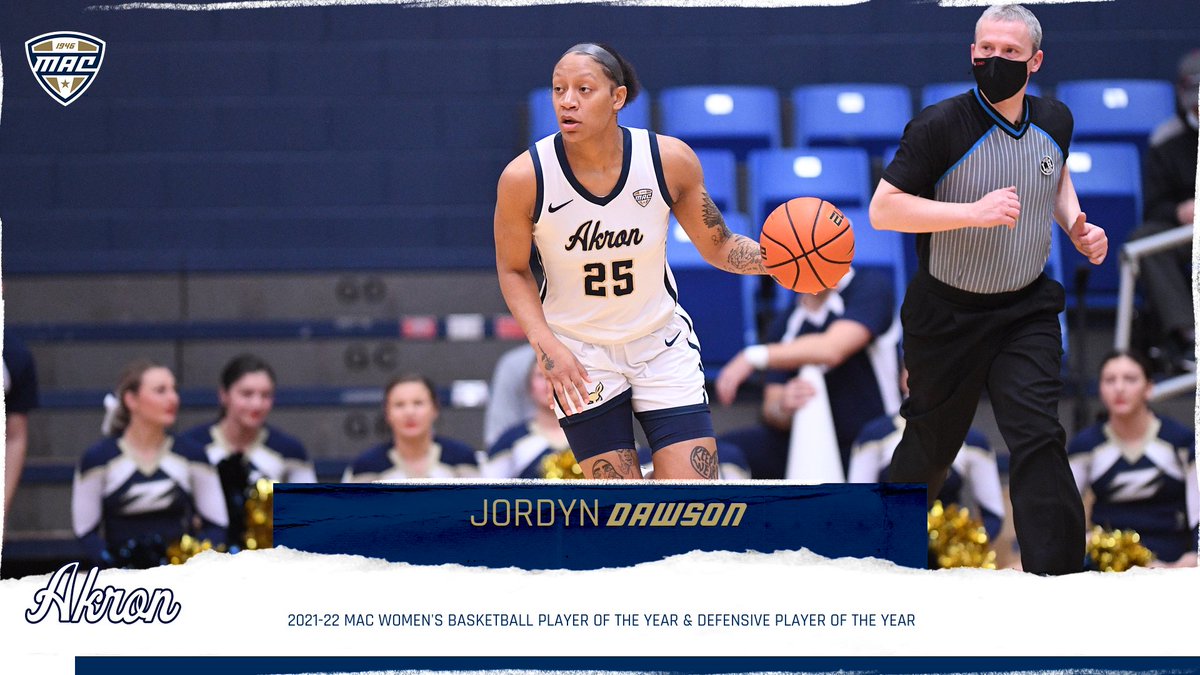 🚨🏀Jordyn Dawson🚨🏀

✅2021-22 MAC Player of the Year
✅2021-22 MAC Co - Defensive Player of the Year

<a href="/ZipsWBB/">Akron Zips Women’s Basketball</a> | #MACtion