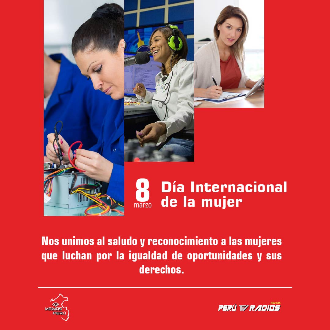 mediosperu's tweet photo. 🛑 En este día especial, Medios Perú saluda a todas las mujeres en su día y en especial a las mujeres que colaboran en nuestra industria. ¡Feliz Día! 🤩
#MediosPerú #8M https://t.co/k4bz399kwe