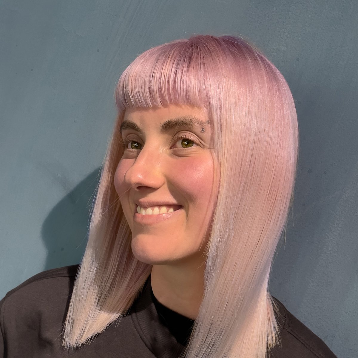 Aveda's brand new Pure Pigments &amp; vegan treatment colour give us endless options when it comes to tone, Nikoletta started off with a vibrant copper and finished with a stunning pastel pink.
Colour by @samcaldwellsmith 
#avedaUK #avedaartists #ecosalon #pinkhair