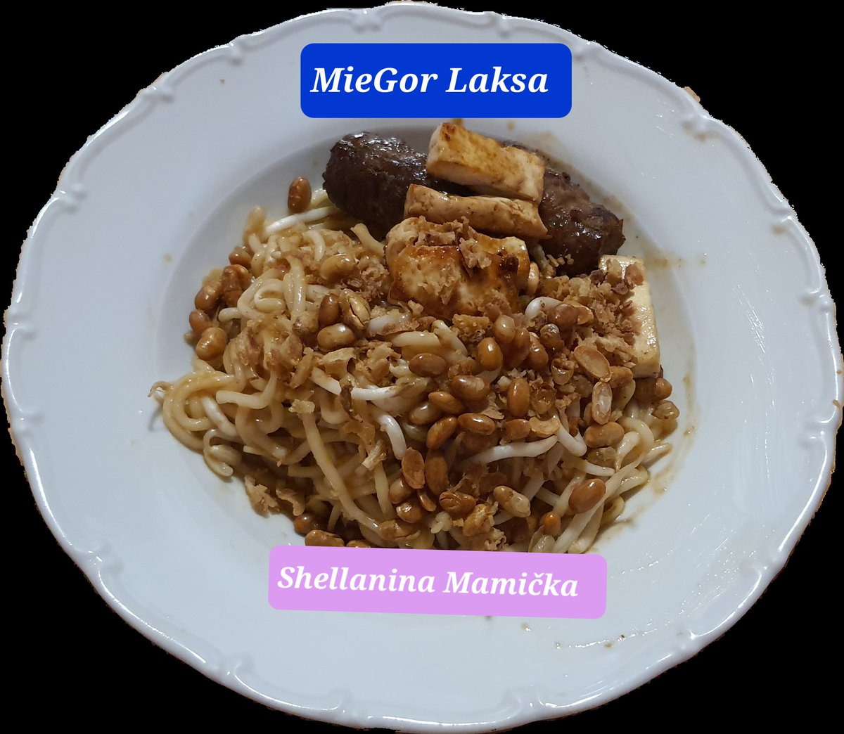 My favourite mie goreng dengan bumbu laksa plus toge mentah