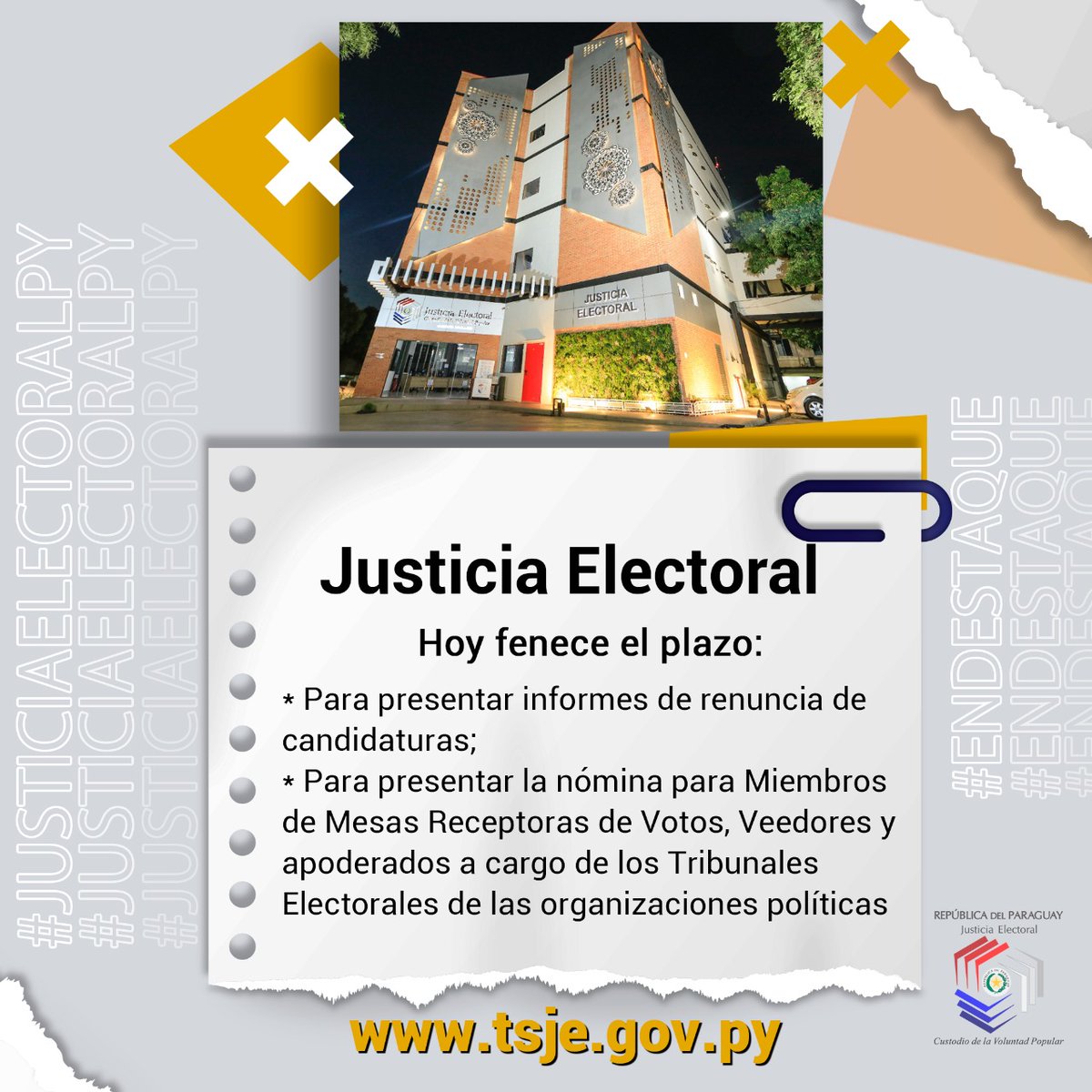 Justicia Electoral 🇵🇾 tweet media