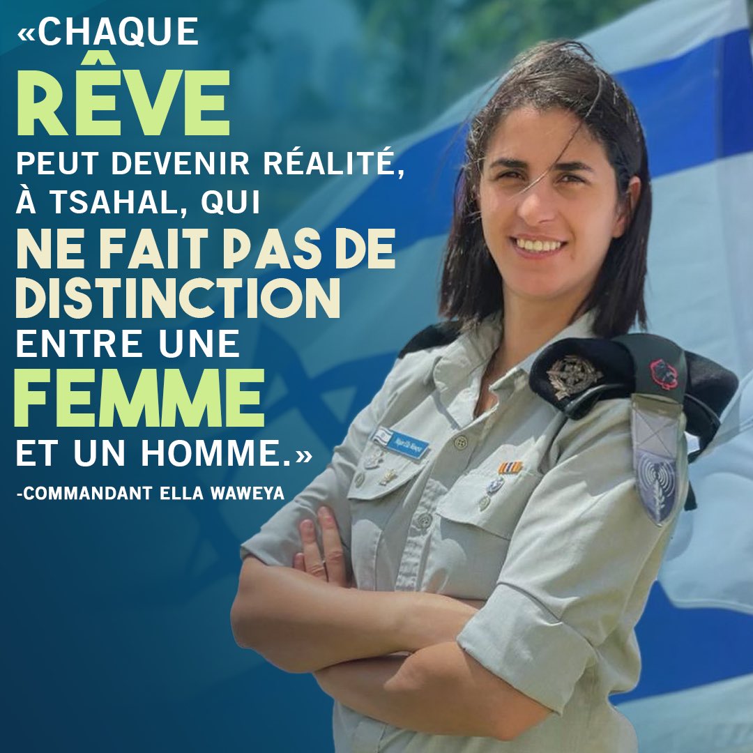 Tsahal_IDF's tweet photo. Rencontrez Commandant Ella Waweya !

Elle est la femme arabe musulmane la plus haut gradée de Tsahal &amp; la porte-parole adjointe de Tsahal dans les médias arabes.

Une pionnière. Une dirigeante. Une guerrière.

À l'occasion de la #JournéeInternationaleDeLaFemme, nous vous saluons. https://t.co/IgtH1tiQQ6