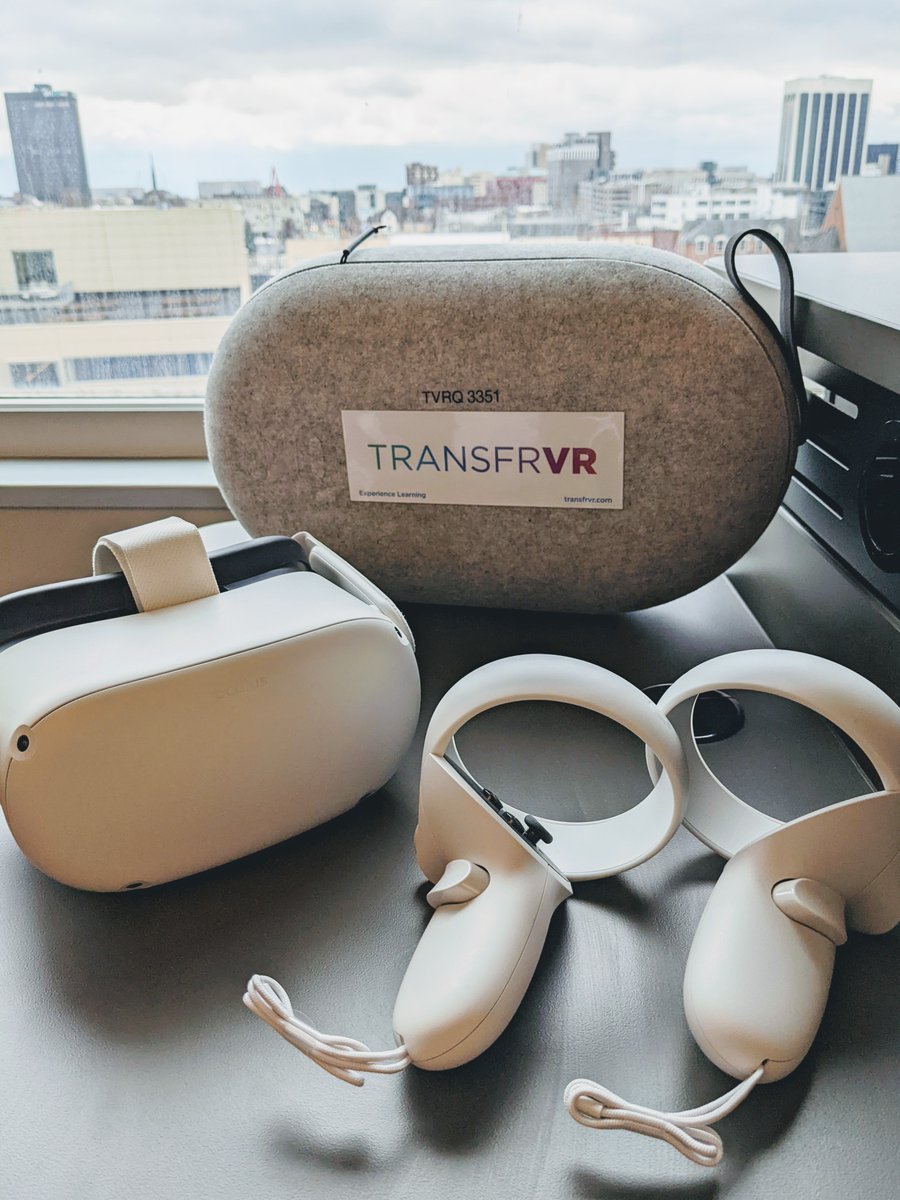 MEPatCSCC's tweet photo. We are working with @TransfrVR to bring career exploration opportunities to students and upskilling options to employees. These VR headsets show students what careers in #manufacturing look like and help current employees increase their skills.
#OhioMEP #VR #upskill #Training https://t.co/poAP3p9B8B