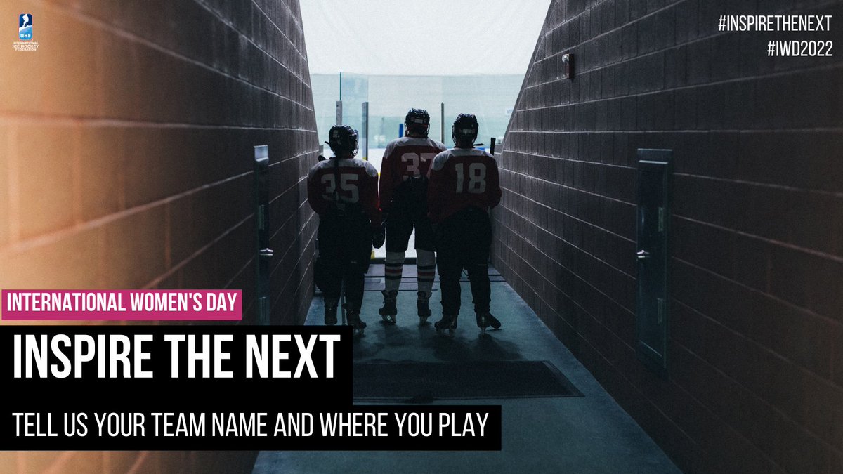 IIHF (@iihfhockey) on Twitter photo π£οΈ ROLL CALL! π
Drop your team name and the city/country where you play π (We just might have some prizes to give away!)
#IWD2022 #InspireTheNext π£οΈ ROLL CALL! π
Drop your team name and the city/country where you play π (We just might have some prizes to give away!)
#IWD2022 #InspireTheNext
