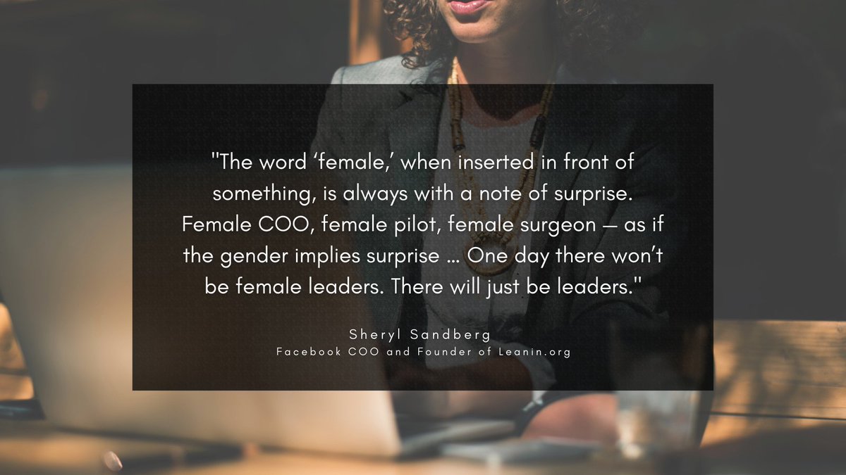 Christina Richards (@cr_techallday) on Twitter photo "One day there won't be "female leaders" - there will just be leaders." <a href="/sherylsandberg/">Sheryl Sandberg</a>
#Quote #WomenInTech #Leadership #Inspiration #InternationalWomensDay #Women #WomensDay "One day there won't be "female leaders" - there will just be leaders." <a href="/sherylsandberg/">Sheryl Sandberg</a>
#Quote #WomenInTech #Leadership #Inspiration #InternationalWomensDay #Women #WomensDay