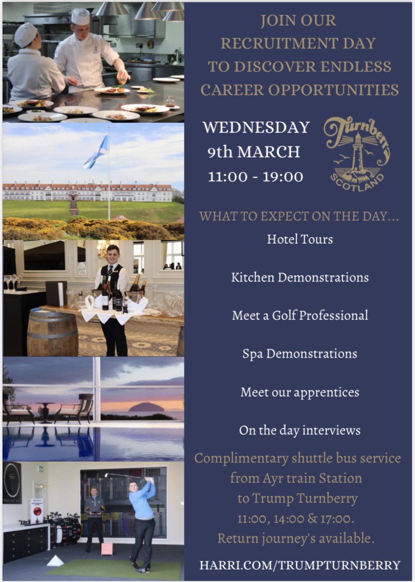 SL_Ayrshire's tweet photo. Looking forward to @TrumpTurnberry recruitment day tomorrow with our Young People https://t.co/HX9qVrzuIb