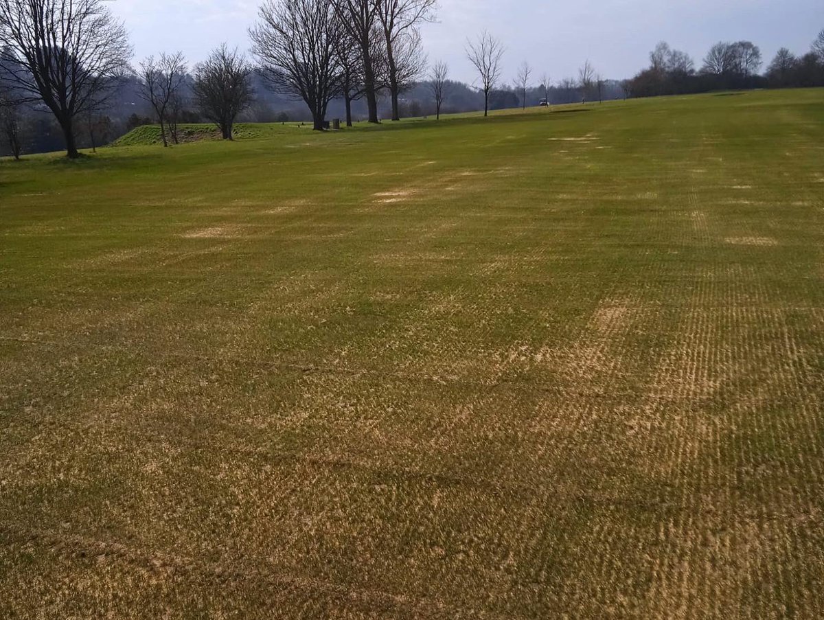 Royal Winchester Golf Club fairway dressing, looking good. 
📲 <a href="/RoyalWinchGC/">Royal Winchester GC</a> 👌🏽