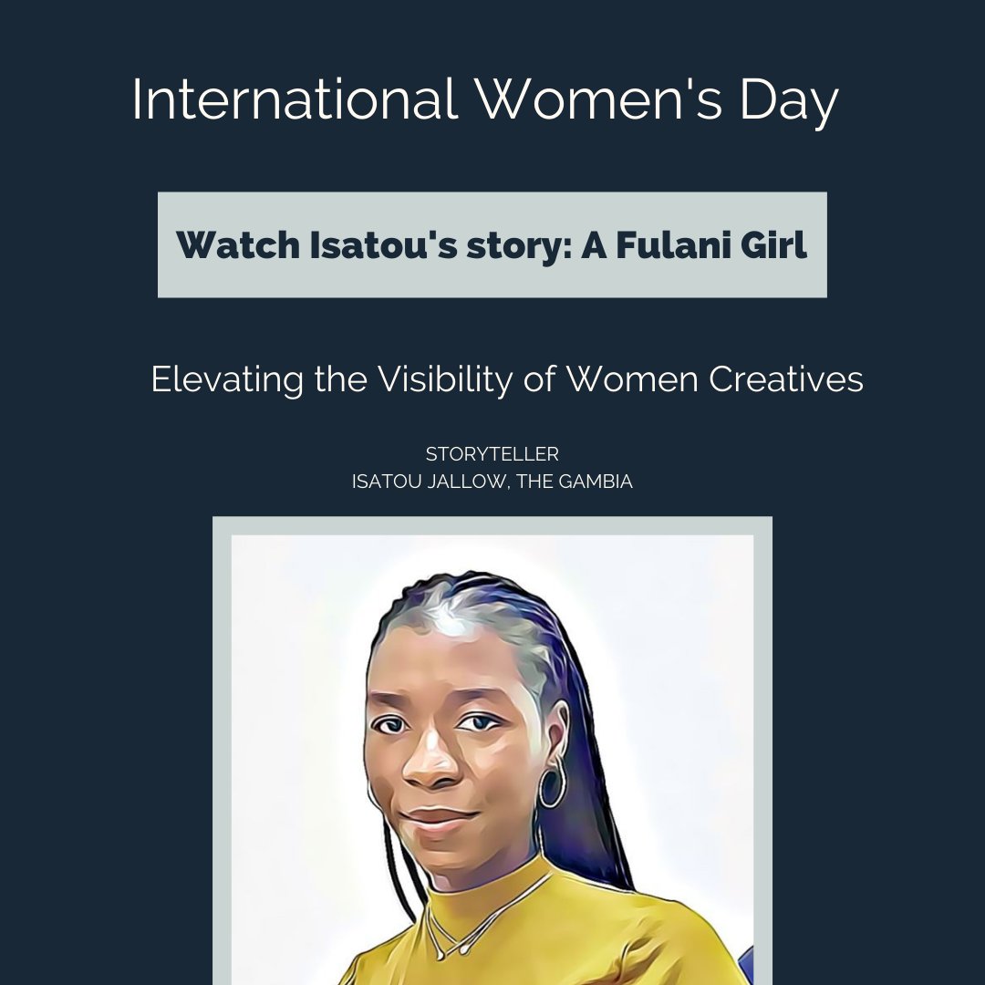 Northern Council for Global Cooperation (NCGC) (@northerncouncil) on Twitter photo Today is International Women's Day. ♀️
Celebrating all women's rights to equity, health & safety.
Promoting creativity & expression.
Watch Isatou's story: A Fulani Girl
ncgc.ca/newsstories/in…
#IWD2022 #InternationalWomensDay2022
<a href="/storycenter/">StoryCenter</a> @elite_sha Today is International Women's Day. ♀️
Celebrating all women's rights to equity, health & safety.
Promoting creativity & expression.
Watch Isatou's story: A Fulani Girl
ncgc.ca/newsstories/in…
#IWD2022 #InternationalWomensDay2022
<a href="/storycenter/">StoryCenter</a> @elite_sha