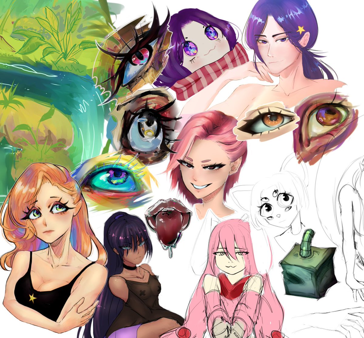 XDianissimo's tweet photo. I will postpone NFT drawing of abstractions for now. My mood is normal and I have no desire to draw them. I would also like to improve my knowledge of anatomy and collect a whole canvas of multi-colored drawings 

#art https://t.co/ViytCTFVFo