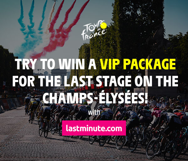 🎁 To celebrate its partnership with @letour, @lastminute_com is offering you a VIP pass for the #TDF2022 grand finale and the opening stage of @LeTourFemmes with a guest of your choice ✨ Try your luck here ➡️ bit.ly/3I0fbm0