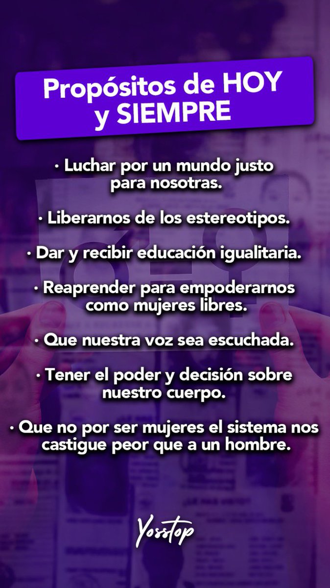 Propósitos de hoy y siempre #8Marzo2022