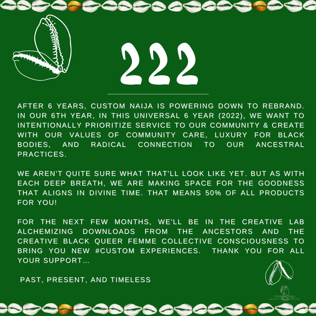 CustomNaija's tweet photo. After 6 years…
Time to Transform! 
Shop https://t.co/IX8RJdVPyY 💚 We will never be the same again🍃🌱 https://t.co/AEqg1e14Vy