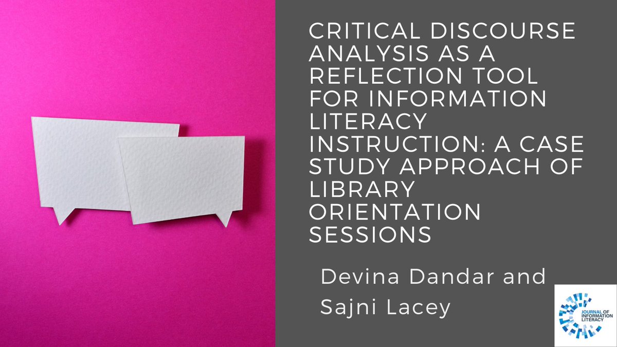 This year’s #IWD22 theme is #BreakTheBias.

Today, we’re sharing this 2021 article by Devina Dandar and <a href="/LaceySajni/">Sajni Lacey</a>. 

The authors examine how language reinforces Western academic ideologies and structures of power in the #InfoLit classroom: ojs.lboro.ac.uk/JIL/article/vi… #CritLib