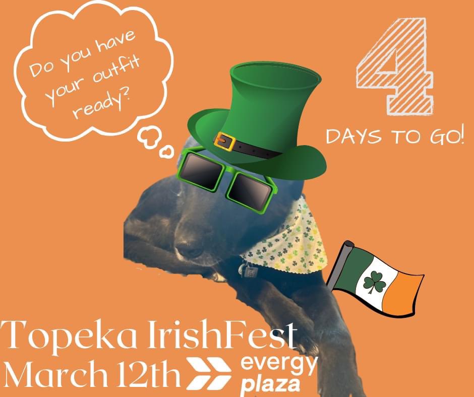 Do you have your outfit ready?
#topekairishfest #evergyplaza #Irish #irishmusic #irishfood #irishdance #downtowntopeka #livemusic #parade #wearyourgreen #beads