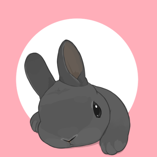 no humans rabbit animal focus solo pink background looking at viewer black eyes  illustration images