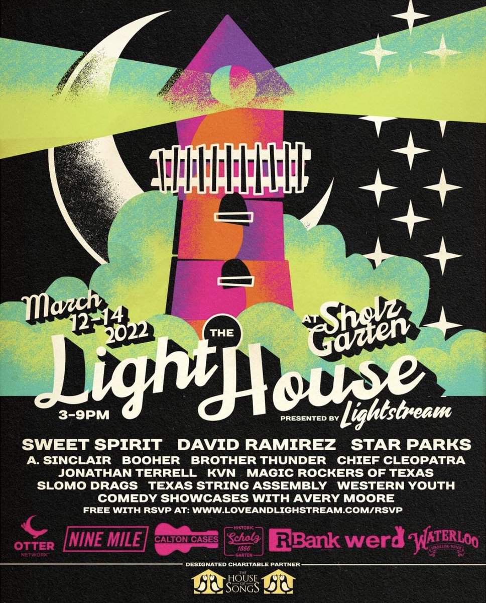 Today we want to send out a BIG thank you to our sponsors and partners for ‘The Light House’

Daily line ups announce TOMORROW!

#WaterlooSparklingWater <a href="/RBankTX/">R Bank</a> <a href="/CaltonCasesAtx/">Calton Cases International</a> <a href="/thewerdcompany/">The Werd Company</a> #OtterNetwork <a href="/ninemilerecords/">Nine Mile Records and Touring</a> 

Don’t forget to RSVP: loveandlightstream.com/rsvp