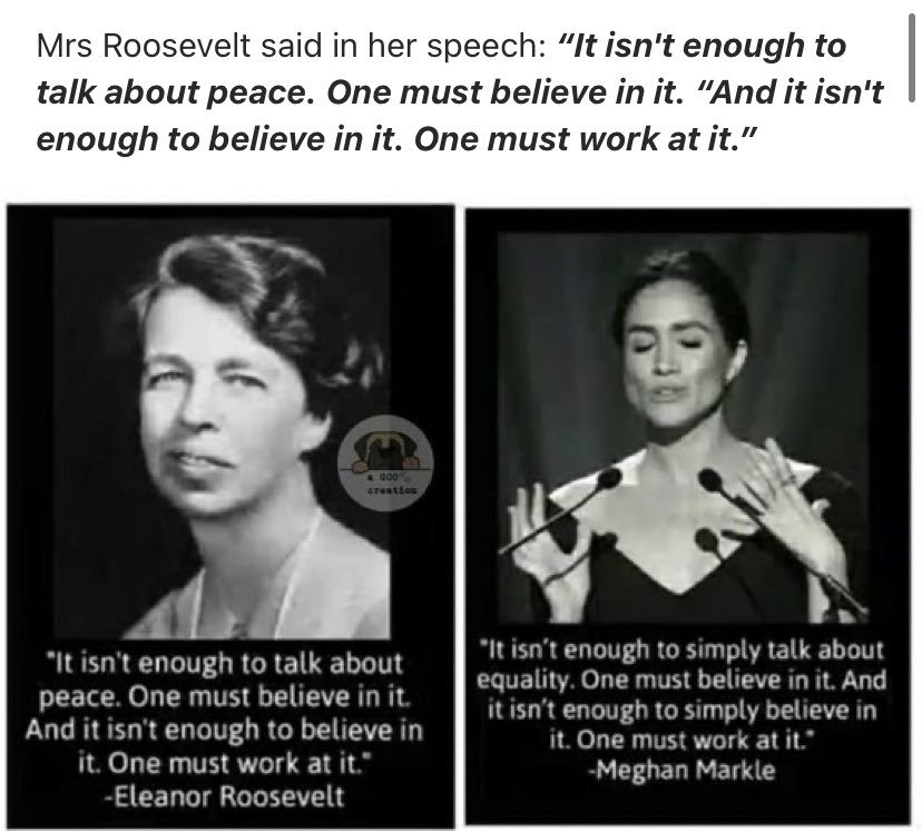 MeghansMole's tweet photo. It’s #InternationalWomensDay and Meghan Markle &amp; her PR make it about herself &amp; her plagiarized speeches instead of highlighting other women’s achievements 

Typical behaviour from a misogynist feminist, who couldn’t even highlight the women who’s words she’s plagiarized https://t.co/K0aEjAeuB8