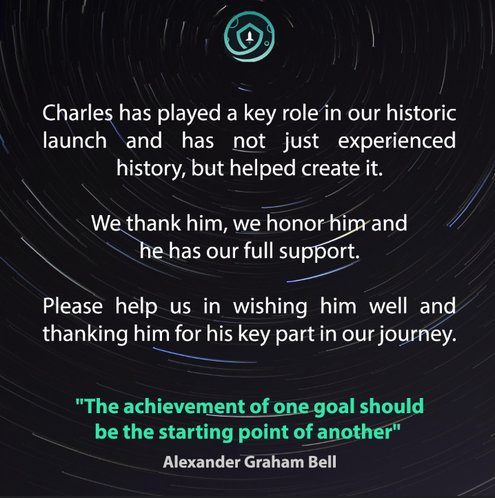 Please join us in wishing a beautiful #SAFEMOONARMY bon voyage and awesome good luck to our tall hero, <a href="/CharlesKarony/">Charles Karony</a> as he moves on to complete his degree. ♥️