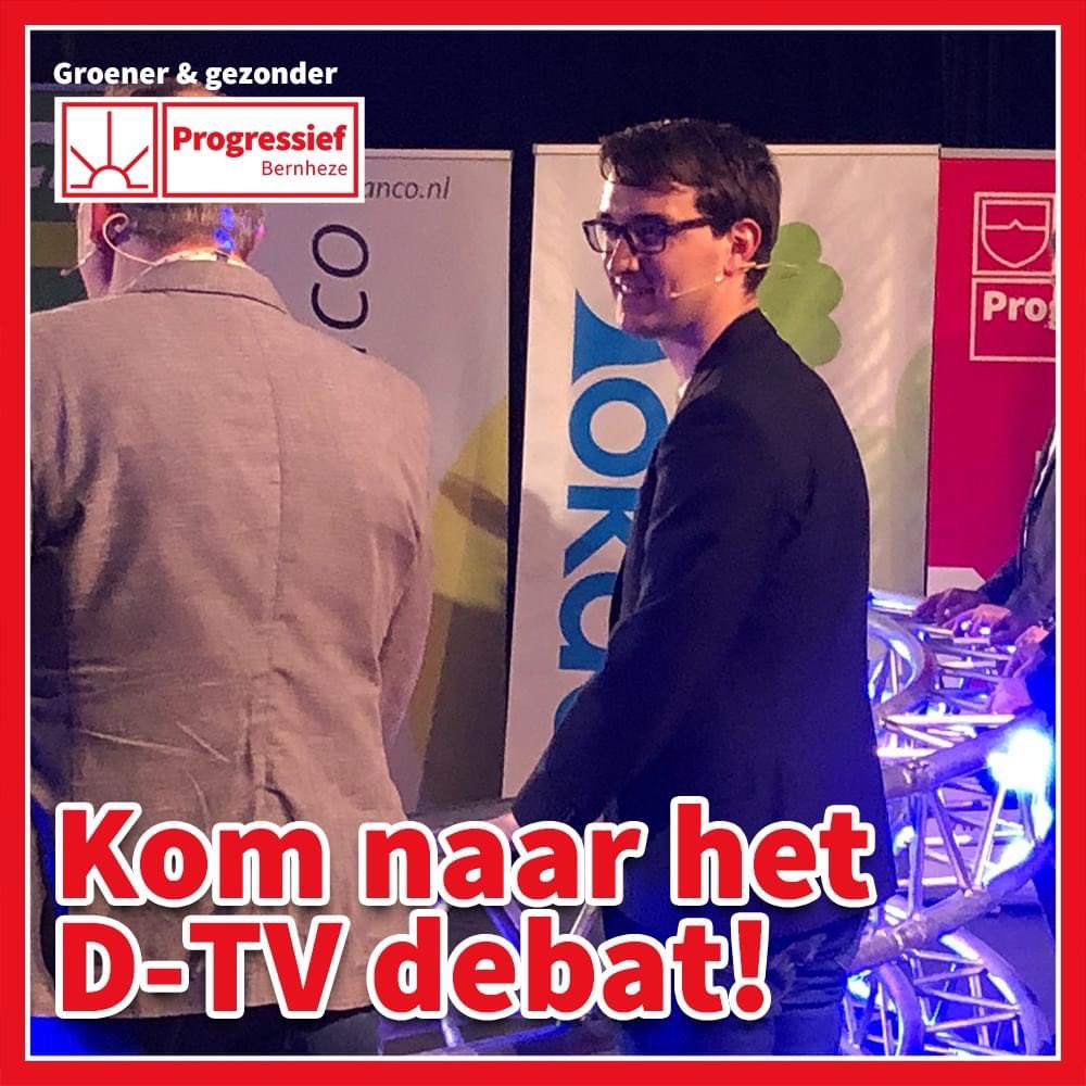 Vanavond gaat <a href="/JesseJans/">Jesse Jansen</a> met andere lijsttrekkers in debat bij <a href="/dtvoss/">Dtv Nieuws - Oss & Bernheze</a>. Ben jij erbij? 📺

Iedereen is vanaf 19:30 welkom in Cultureel Centrum de Pas in Heesch. 👋