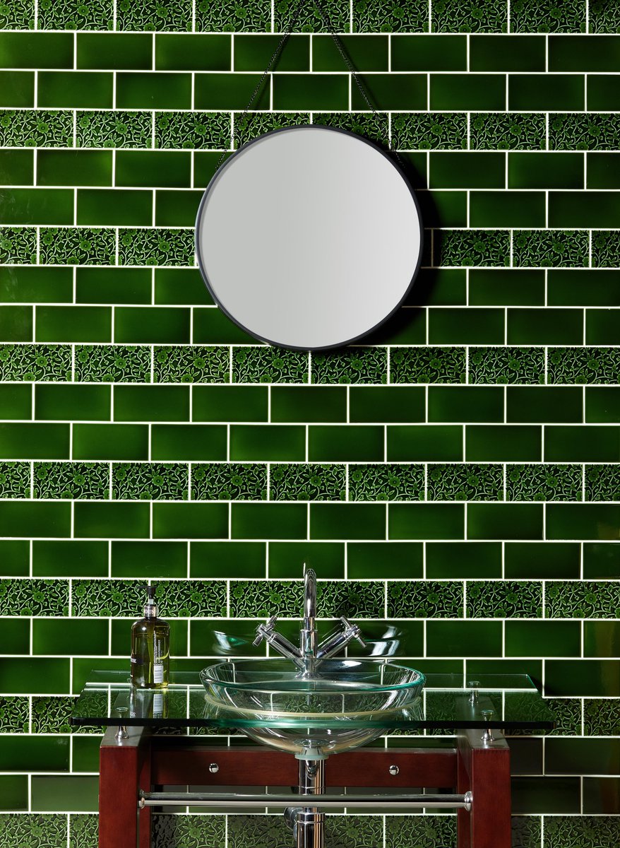 Our Burleigh collection allows you to create walls w/ a piece of ceramic history in any residential or commercial space. Designed &amp; handmade in the UK, showcasing the very best of British design cdjackfield.com/burleigh/

#handmadetiles #tiles #bathroomtiles #bathroomdesign #design