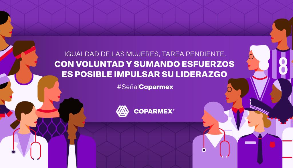 En el marco del #DiaInternacionalDeLaMujer, en <a href="/Coparmex/">Coparmex Nacional</a> reafirmamos nuestro compromiso de promover acciones que abonen a que más mujeres puedan emprender, acceder a mejores puestos de trabajo, y ocupar espacios de liderazgo. #8Marzo2022  #SeñalCoparmex👇
bit.ly/3txVbBS